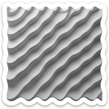 gray wavy sound absorbing foam sheet with ribbed surface sticker