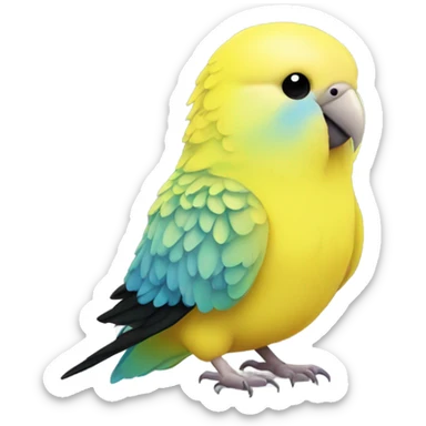 cute yellow budgie sticker