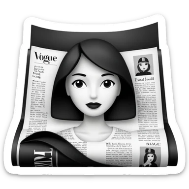 vogue newspaper sticker