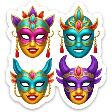 Festival Masks sticker