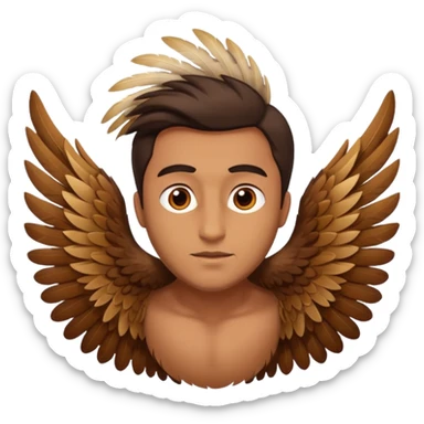 A man flying with wings sticker