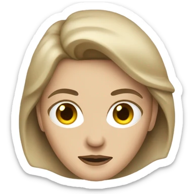White woman spy with beige clothes sticker