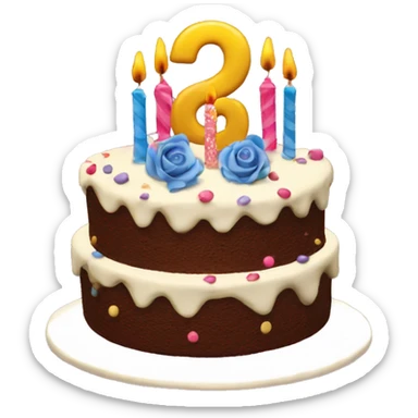 Happy birthday cake with number 29 sticker