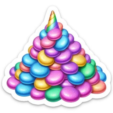 Unicorn poop emoji  sticker