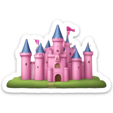 Pink castle sticker