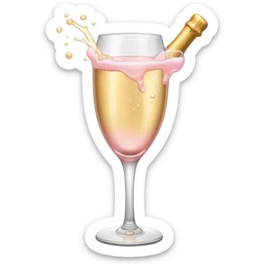 I want a emoji of champagne 🥂 but in baby pink colour  sticker