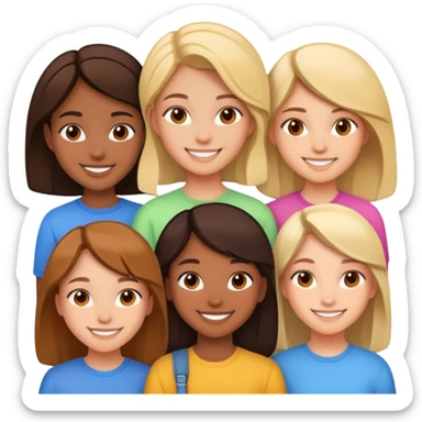 Teen girl squad sticker
