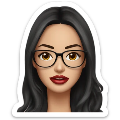 Megan Fox con lentes y suéter sticker