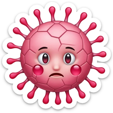 Virus rosita eliminado y triste sticker