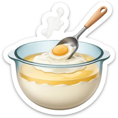 mixing bowl and baking preparation sticker