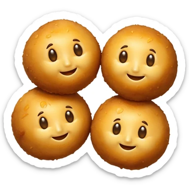 palline di mozzarella impanate e fritte  sticker