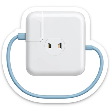 white phone charger sticker