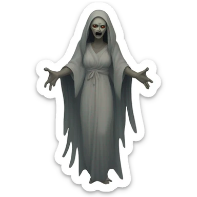 banshee: Female spirits known for their eerie wails that predict or signify death. sticker