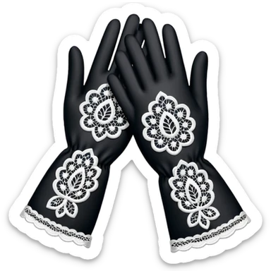 lace gloves sticker