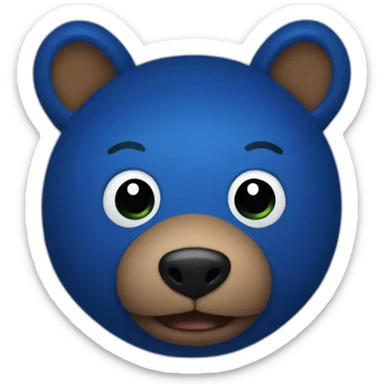 dark blue stuffed animal  sticker