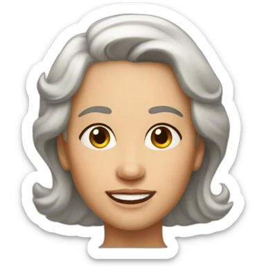 mom face 45 years age sticker