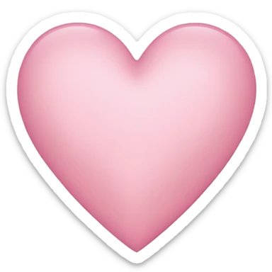A light pink heart sticker