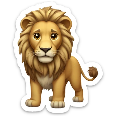 Injured lion sticker