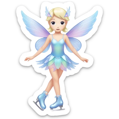 fairy ice skating sticker