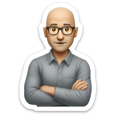 A math teacher nicknamed Super, who drives an Opel Omega and knows nothing about math. Aroungd 50 years old with round face and glasses. Bald but with hairs on the sides sticker