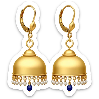 White very little Jhumka emoji sticker