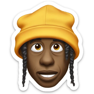 Lil Wayne with a cheese head sticker