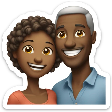 happy man and women having fun sticker