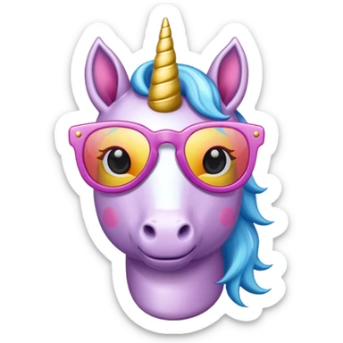 sunglasses unicorn sticker