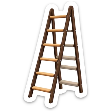 Simple wooden frame, vertical ladder, basic mattresses, often in children's homes or military barracks. sticker
