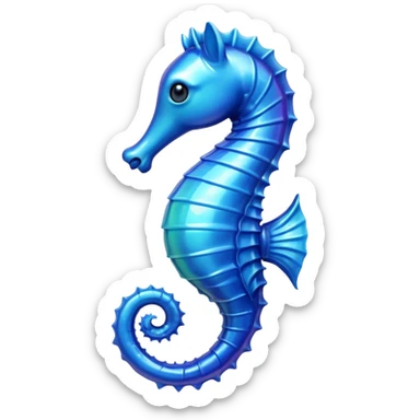 make a blue seahorse emoji  sticker