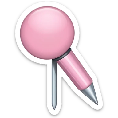 Light pink straight pin sticker