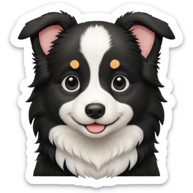 smile, baby bordercollie, only face  sticker