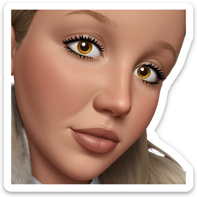 realistic portrait of girl sticker