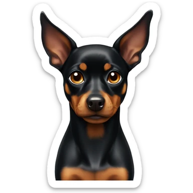 black miniature pinscher  sticker