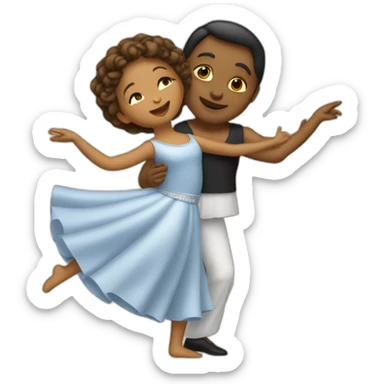 Une danseuse de classique et son enfant  sticker