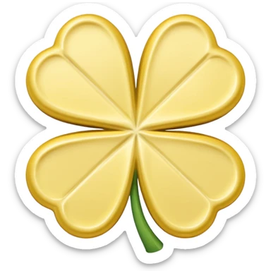 Butter in the shape of a four leaf clover sticker