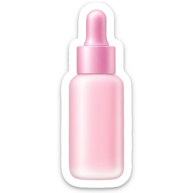beautiful bottle of face serum light pink color sticker