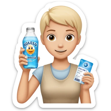 Gutschein für ein Mineralgetränk der Mensa mit Aufschrift Kollegi Disney human sticker