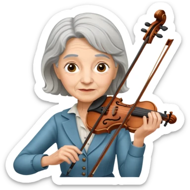 OLD FEMALE VIOLINIST sticker