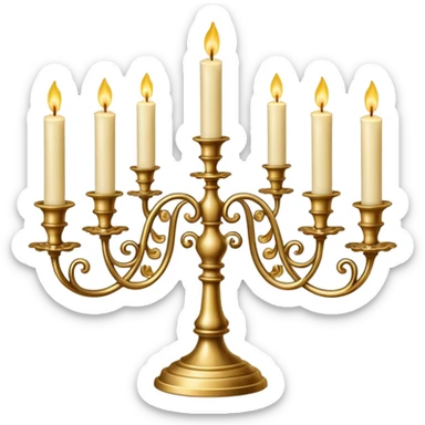 single candelabra with lid candle sticker