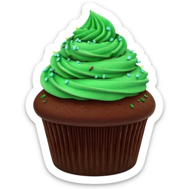 chocolate mint cupcate sticker