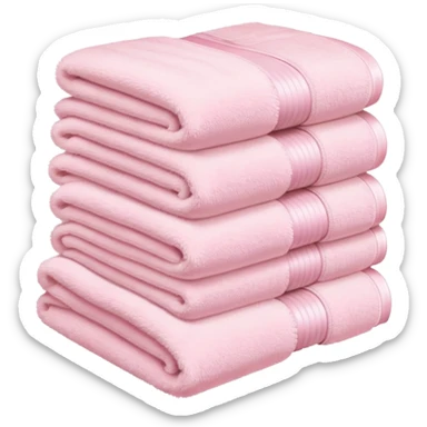 Light pink stacked towels sticker