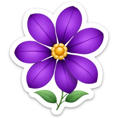Violet flower sticker