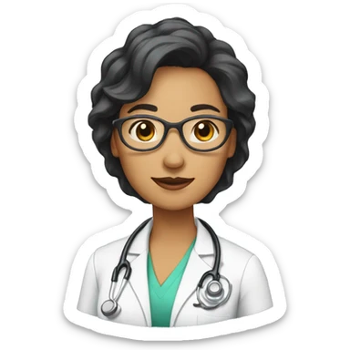 doctora pelo corto sticker