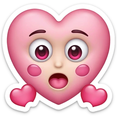 Heart eyes drooling face emoji sticker