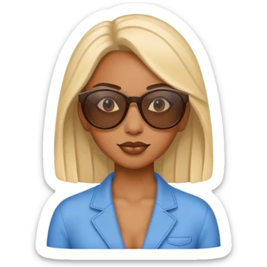 woman police wearing sun glasses sticker