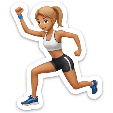 Exercising girl sticker