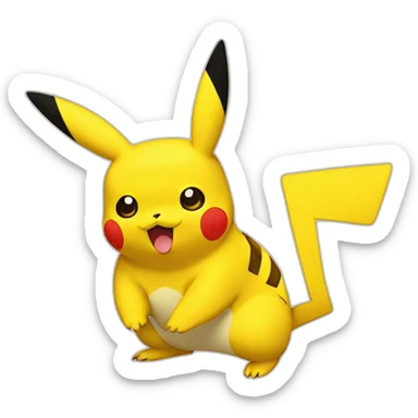 Edo style Pikachu sticker