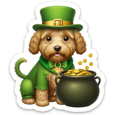 Leprechaun labradoodle  sticker