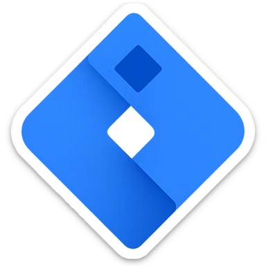 atlassian jira logo as a colored icon, clean and modern sticker